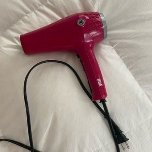 Pink hair dryer